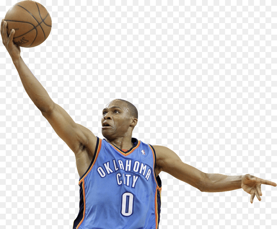 Russell Westbrook White Background Download Oklahoma City Thunder Season, Adult, Ball, Basketball, Basketball (ball) Free Transparent Png