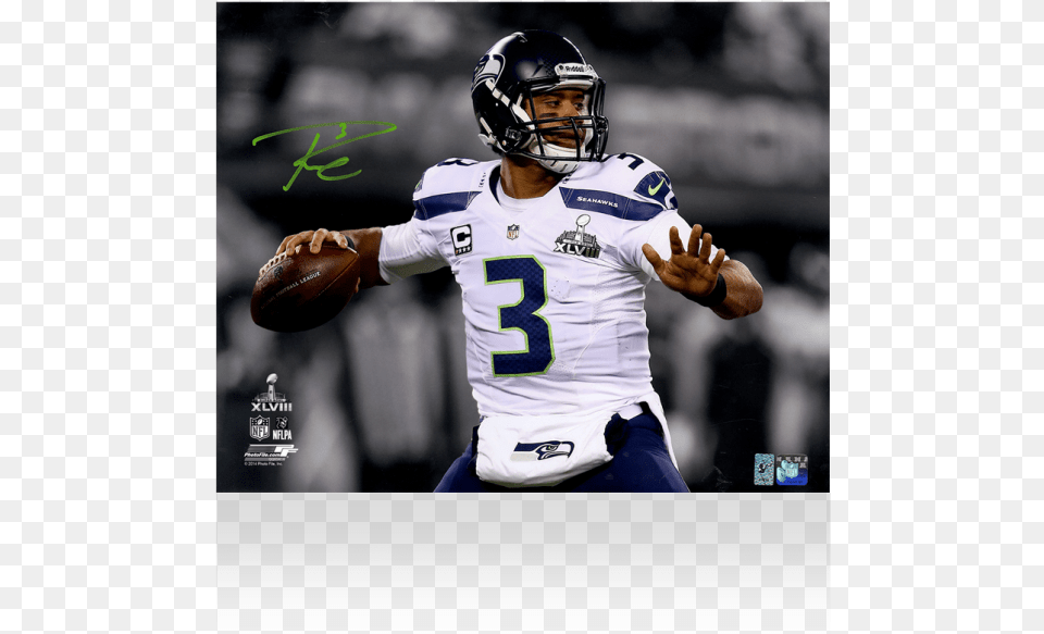 Russell Wilson Super Bowl, Helmet, Person, People, Adult Free Png
