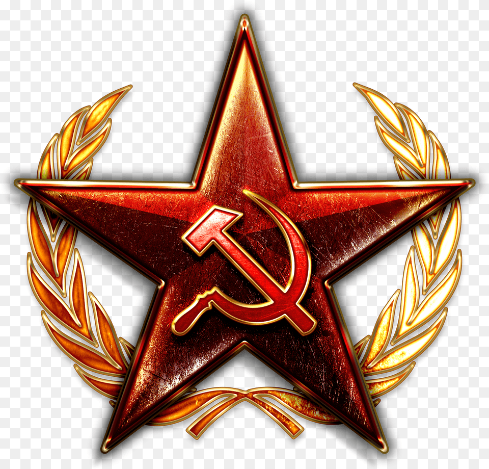 Russia And The Soviet Union Hammer And Sickle Red Star, Emblem, Symbol, Logo, Badge Free Transparent Png