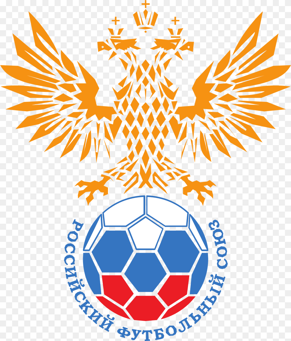 Russia National Football Team Russia National Football Team Logo, Emblem, Symbol, Ball, Soccer Free Png Download