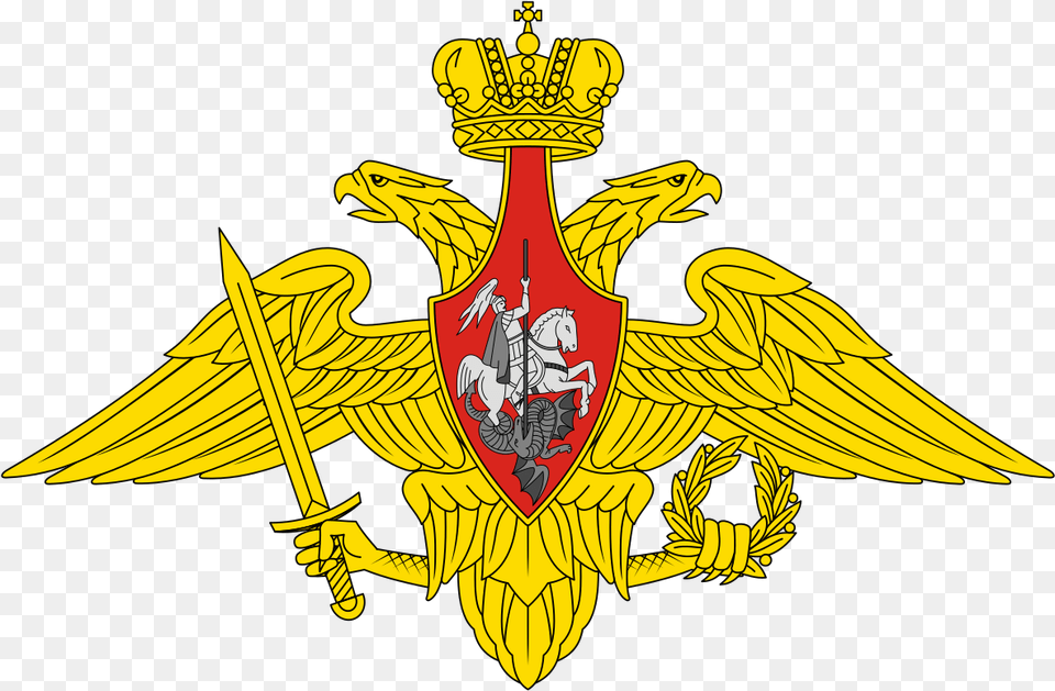 Russian Armed Forces Logo, Emblem, Symbol, Person, Sword Free Png Download