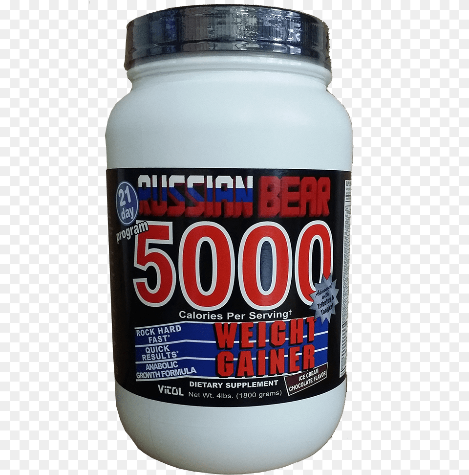 Russian Bear 5000 Mass Gainer, Jar, Can, Tin Png Image