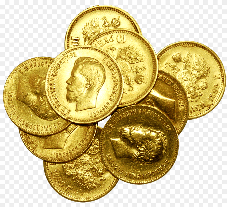 Russian Coins, Treasure, Gold, Male, Man Png Image
