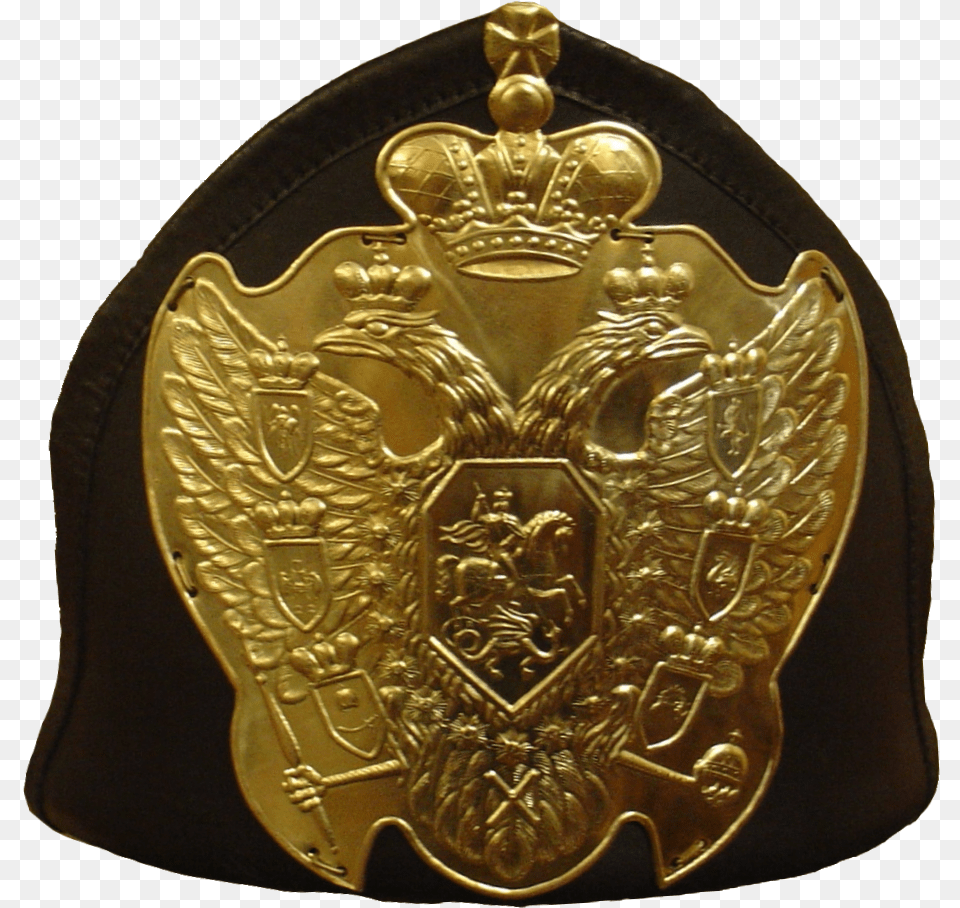 Russian Guard Grenadier Miter Hat M1712 Badge, Logo, Symbol, Gold Png Image