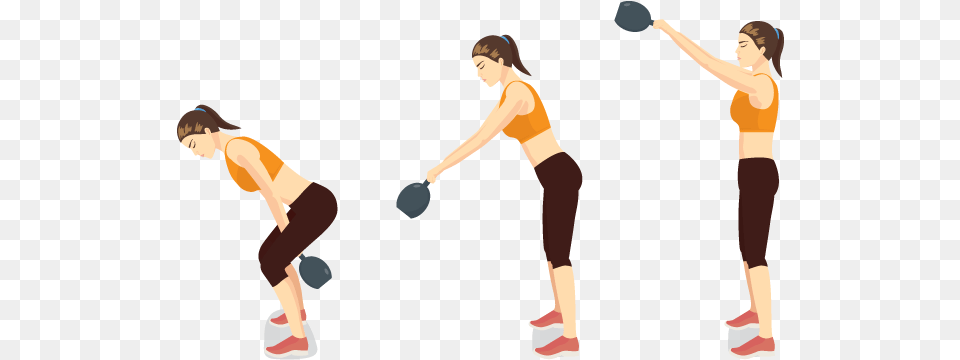 Russian Kettlebell Swing, Adult, Female, Person, Woman Png Image