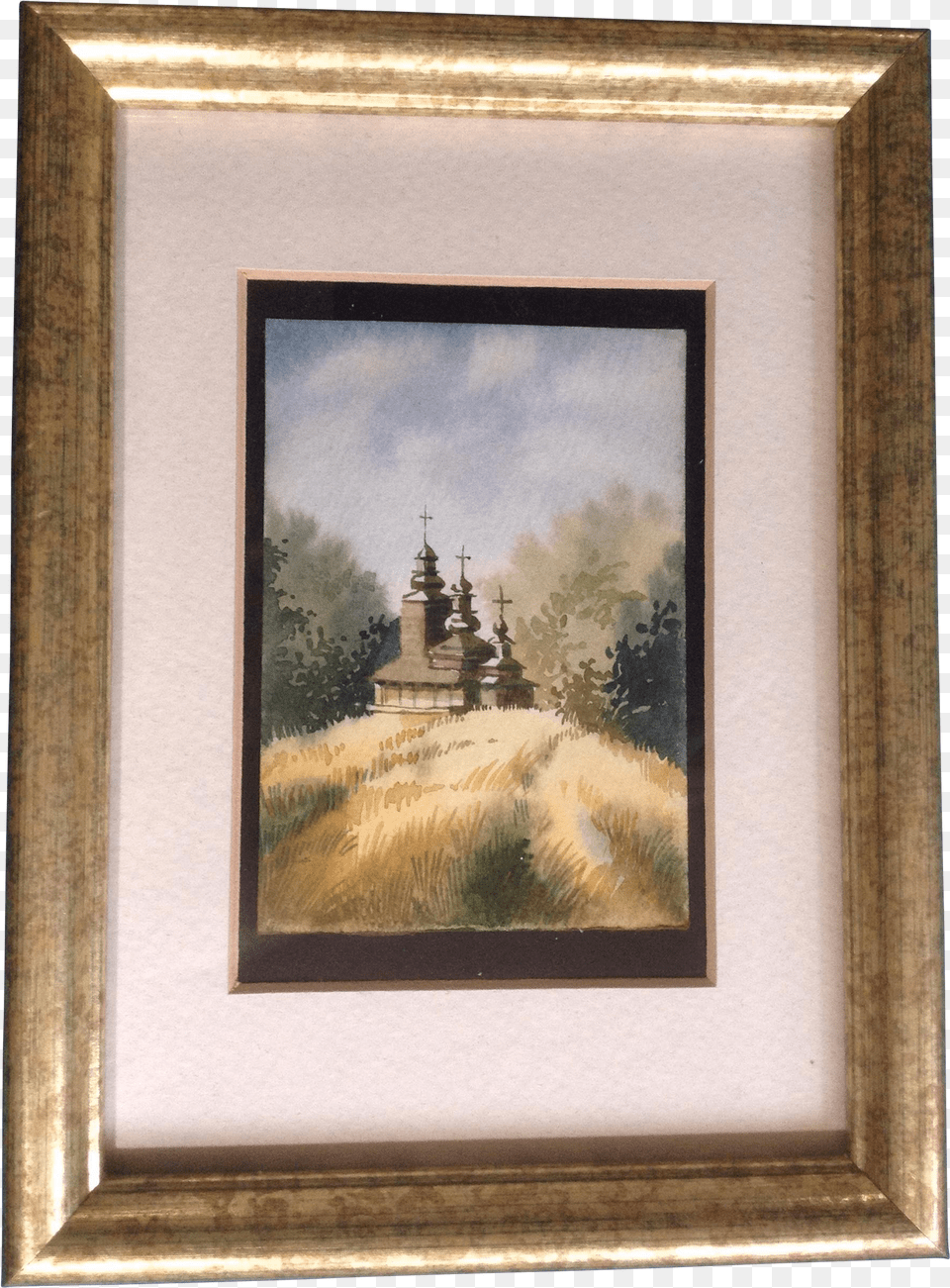 Russian Orthodox Church Watercolor Painting Works On Picture Frame, Art, Graphics, Modern Art, Floral Design Free Png Download