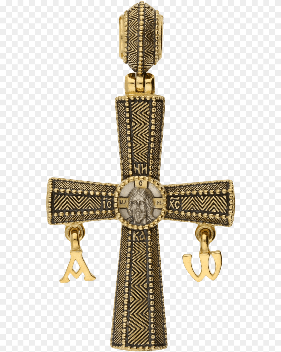 Russian Orthodox Silver Cross Pendant Holy Face Of Cross, Symbol, Bronze, Blade, Dagger Png