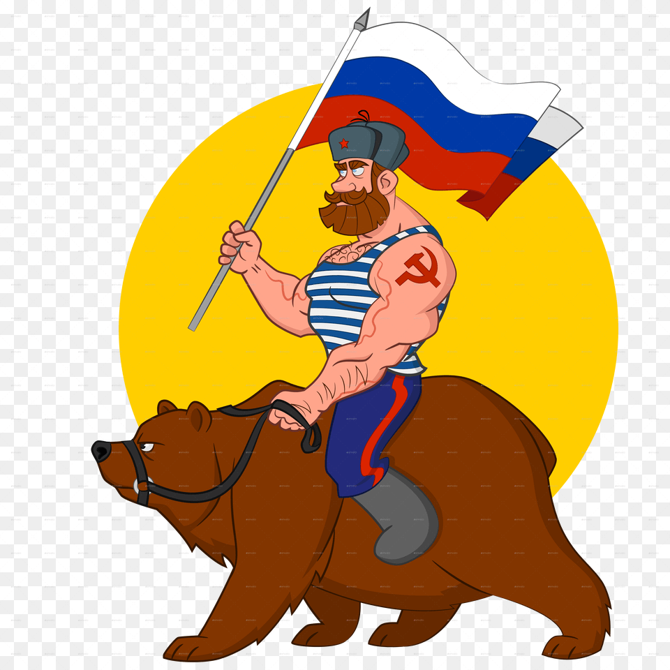 Russian Riding A Bear, Baby, Person, Face, Head Free Png