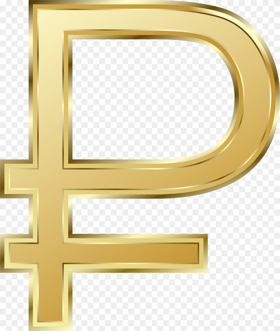 Russian Ruble Symbol, Gold, Cross, Text, Number Free Png