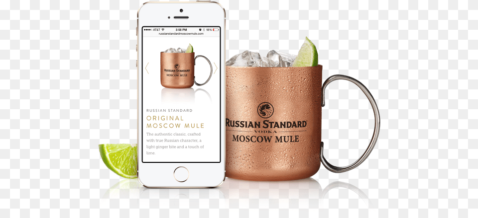 Russian Standard Moscow Mule Can, Cup, Citrus Fruit, Plant, Produce Free Png Download