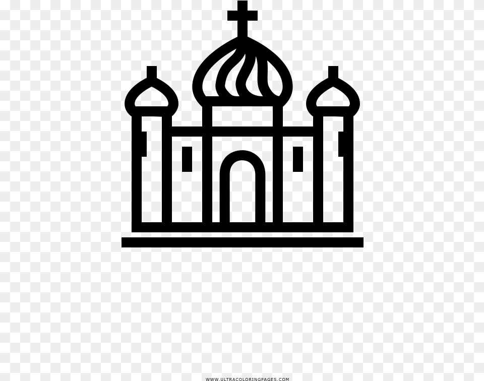 Russian Temple Coloring, Gray Png