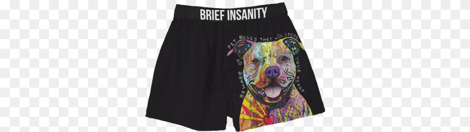 Russo Pit Bull Boxer Shorts Giclee Painting Russo39s Beware Of Pit Bulls, Clothing, Underwear Free Transparent Png