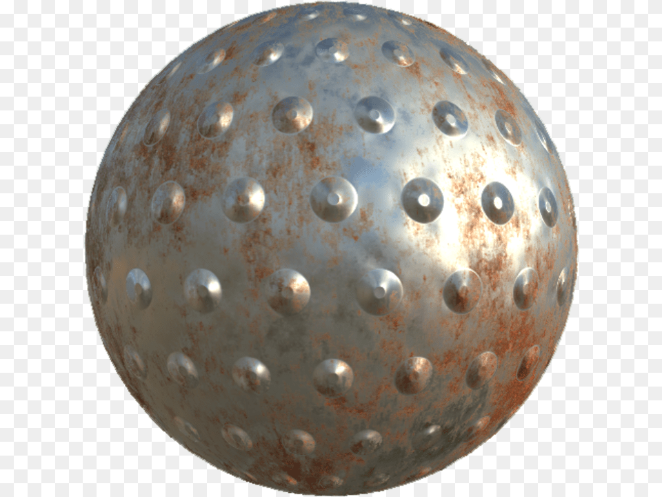 Rust Metal With Dots Texture Sphere, Ball, Golf, Golf Ball, Sport Png