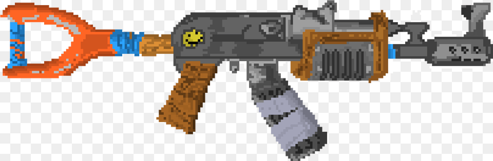 Rust Rust Ak47 Pixel Art Fortnite Gun, Firearm, Rifle, Weapon, Bulldozer Free Png Download