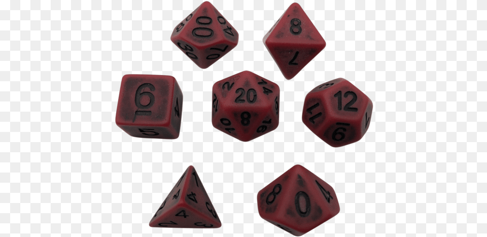 Rusted Red Set Of 7 Polyhedral Dice All Seven Dragon Balls, Game Free Png