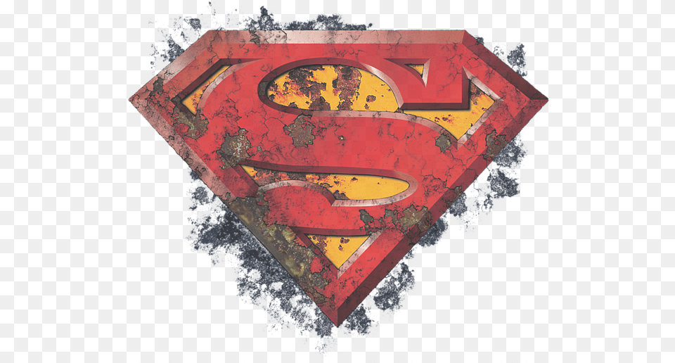 Rusted Shield Long Sleeve T Superman Rusted Shield, Logo, Symbol, Mailbox Free Png