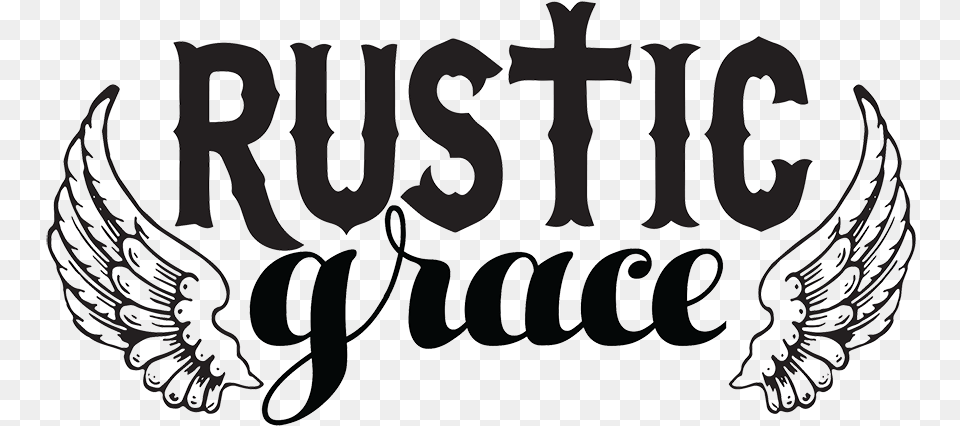 Rustic Grace Illustration, Text, Cross, Symbol Free Png Download