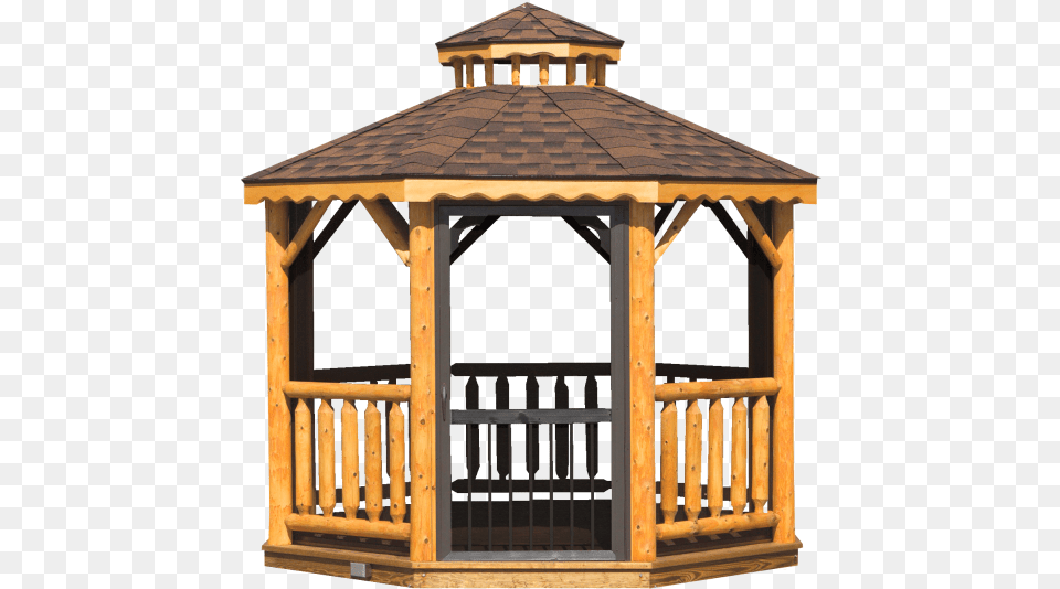 Rustic Log Gazebo For Sale Near Me In Hayward Wisconsin Gazebo, Architecture, Outdoors, Gate Png Image