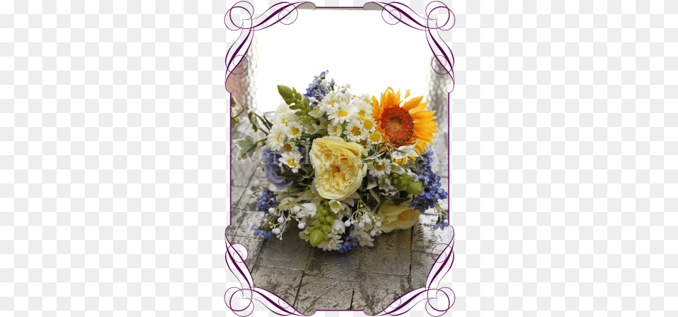 Rustic Meadow Style Silk Artificial Bridal Bouquet Bouquet, Art, Floral Design, Flower, Flower Arrangement Png Image
