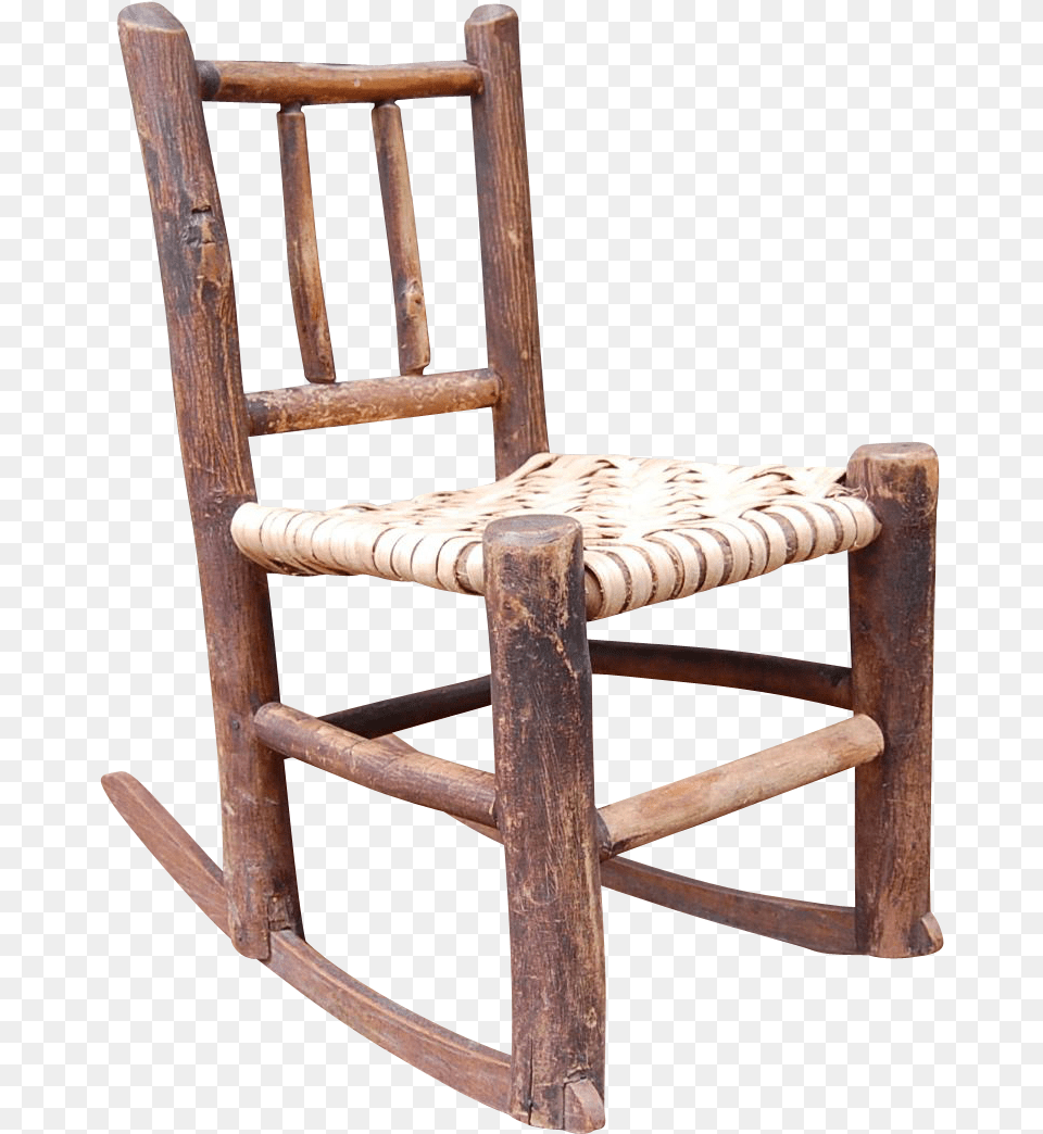 Rustic Old Hickory Style Child39s Rocking Chair Glider, Furniture, Rocking Chair Free Png