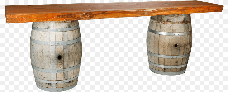 Rustic Redwood Bar Table Plank, Furniture, Bench, Barrel Free Png Download