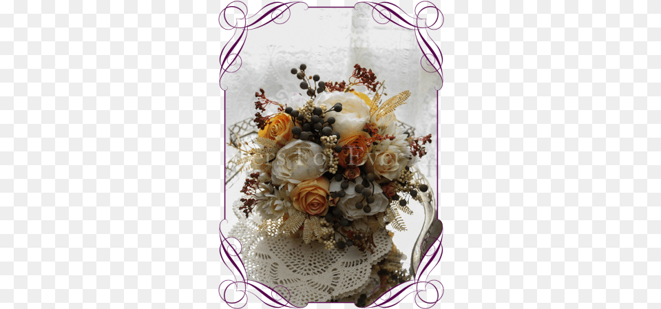 Rustic Silk Artificial Wedding Flowers In Autumn Fall Garden Roses, Flower Bouquet, Plant, Flower Arrangement, Flower Free Png