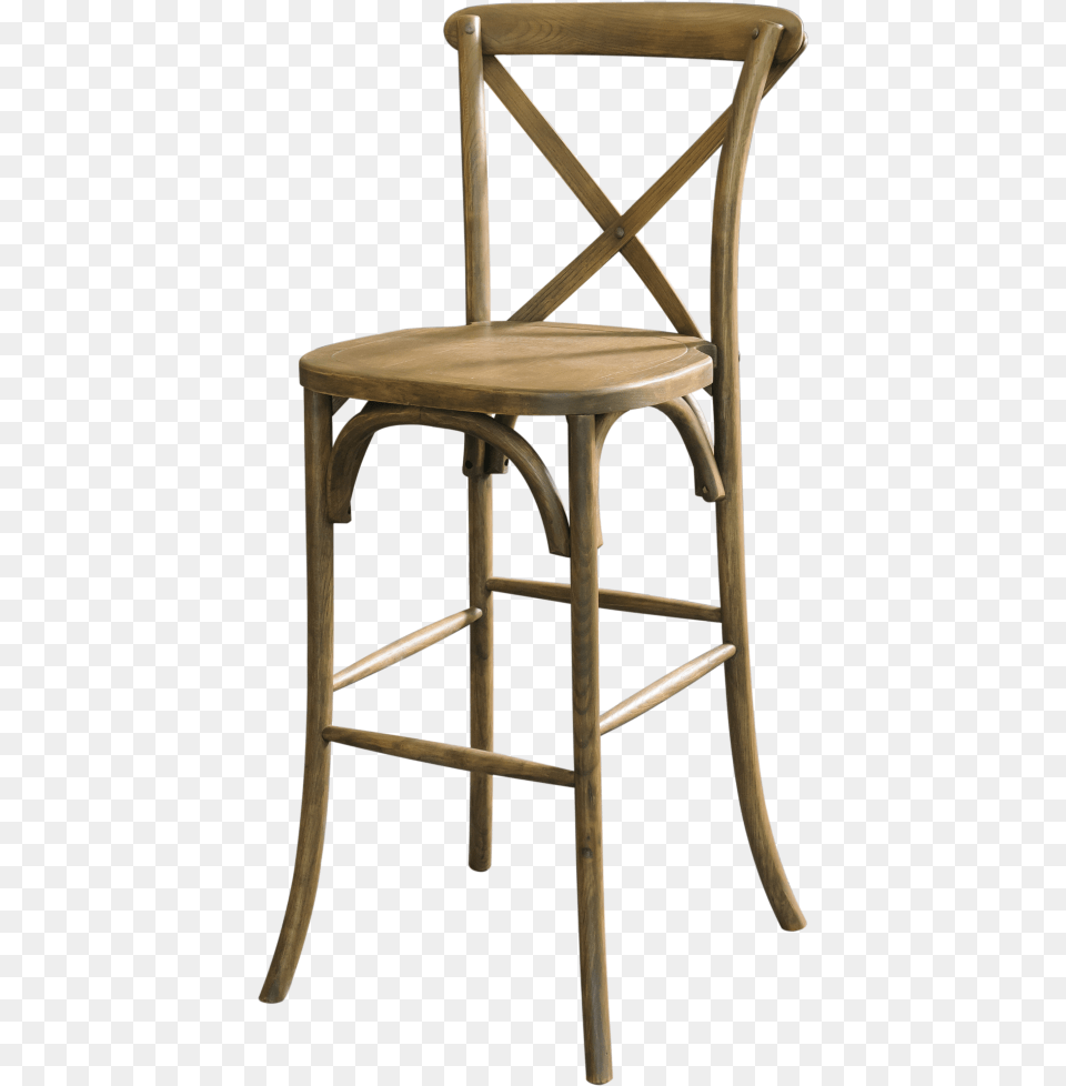 Rustic X Back Bar Stool, Furniture, Chair Free Transparent Png