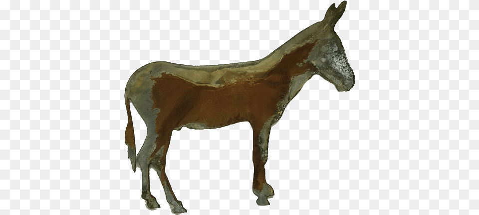 Rusty Metal Donkey Wall Art Mule, Animal, Mammal, Cattle, Cow Png