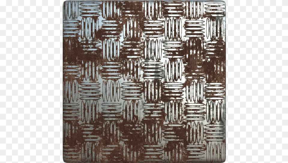 Rusty Metal Treadplate Texture With Classic Pattern Wood, Home Decor Png Image