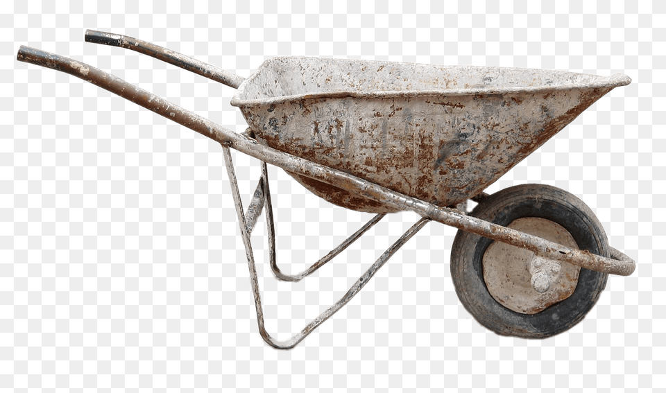 Rusty Old Wheelbarrow, Machine, Wheel, Transportation, Vehicle Png Image