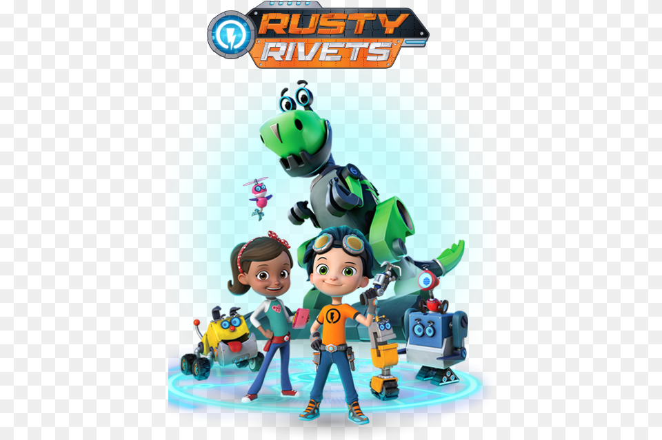 Rusty Rivets Nickelodeon Nick Jr Nick Jr Rusty Rivets, Baby, Person, Face, Head Free Png