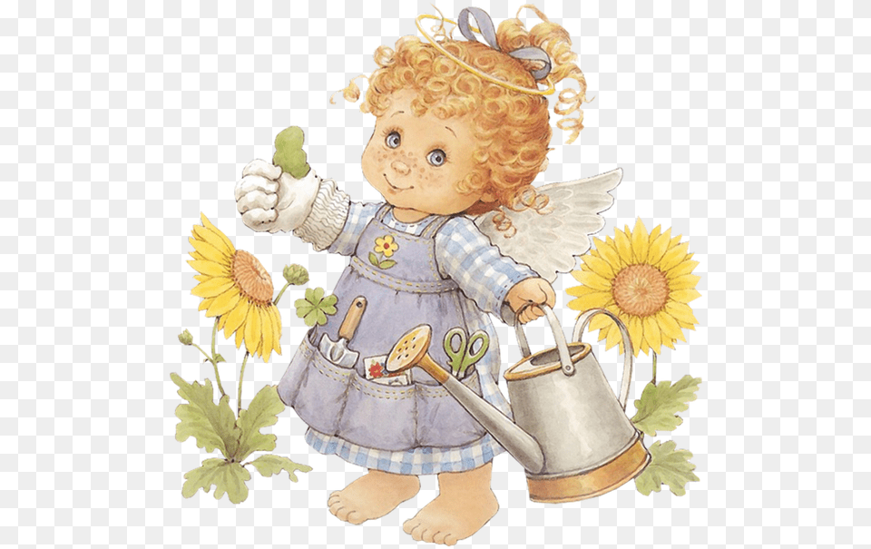 Ruth Morehead Baby Garden Cute Angels Clip Art, Doll, Toy, Face, Head Free Transparent Png