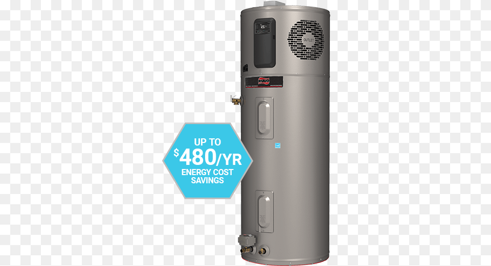 Ruud Ultra Series Hybrid Electric Water Heater Ruud Portable, Appliance, Device, Electrical Device, Gas Pump Png Image