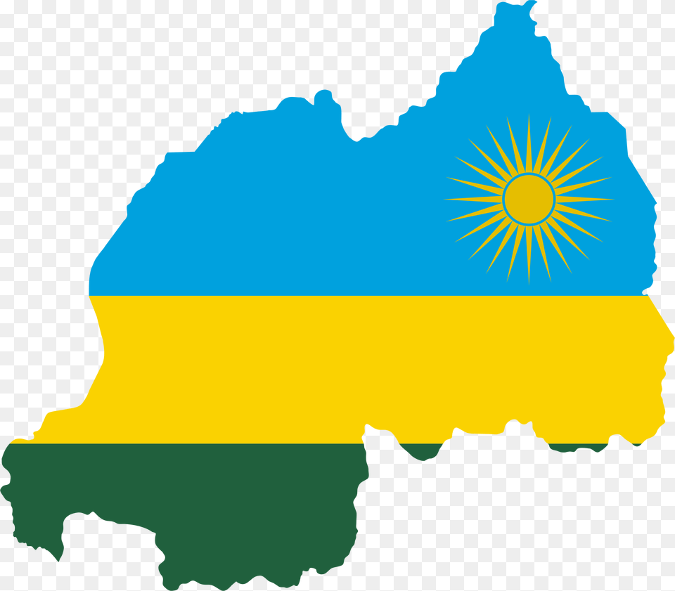 Rwanda Flag Map Clip Arts, Chart, Plot, Outdoors, Nature Free Png Download