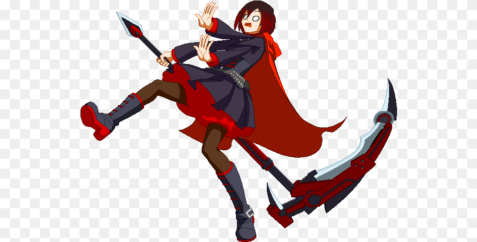 Rwby Anime Characters Fanart Transparent Ruby Rose Rwby Gif, Adult, Female, Person, Woman Png Image