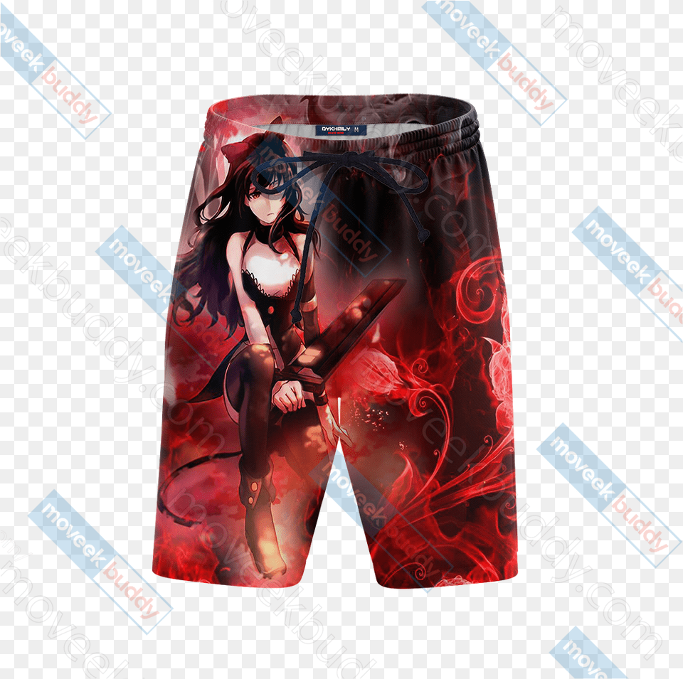 Rwby Blake Belladonna New Beach Shorts Board Short, Adult, Book, Female, Person Free Png Download