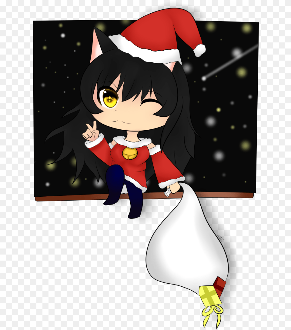 Rwby Chibi Christmas Blake Belladonna, Book, Comics, Publication, Baby Free Png