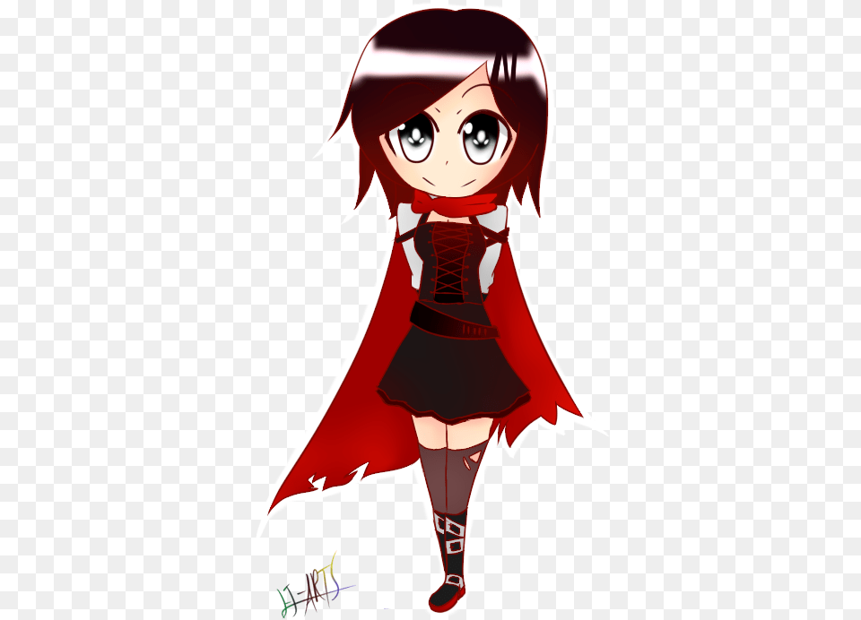 Rwby Chibi Ruby Rose Time Skip Ver And Next To My Line Cartoon, Book, Comics, Publication, Adult Png