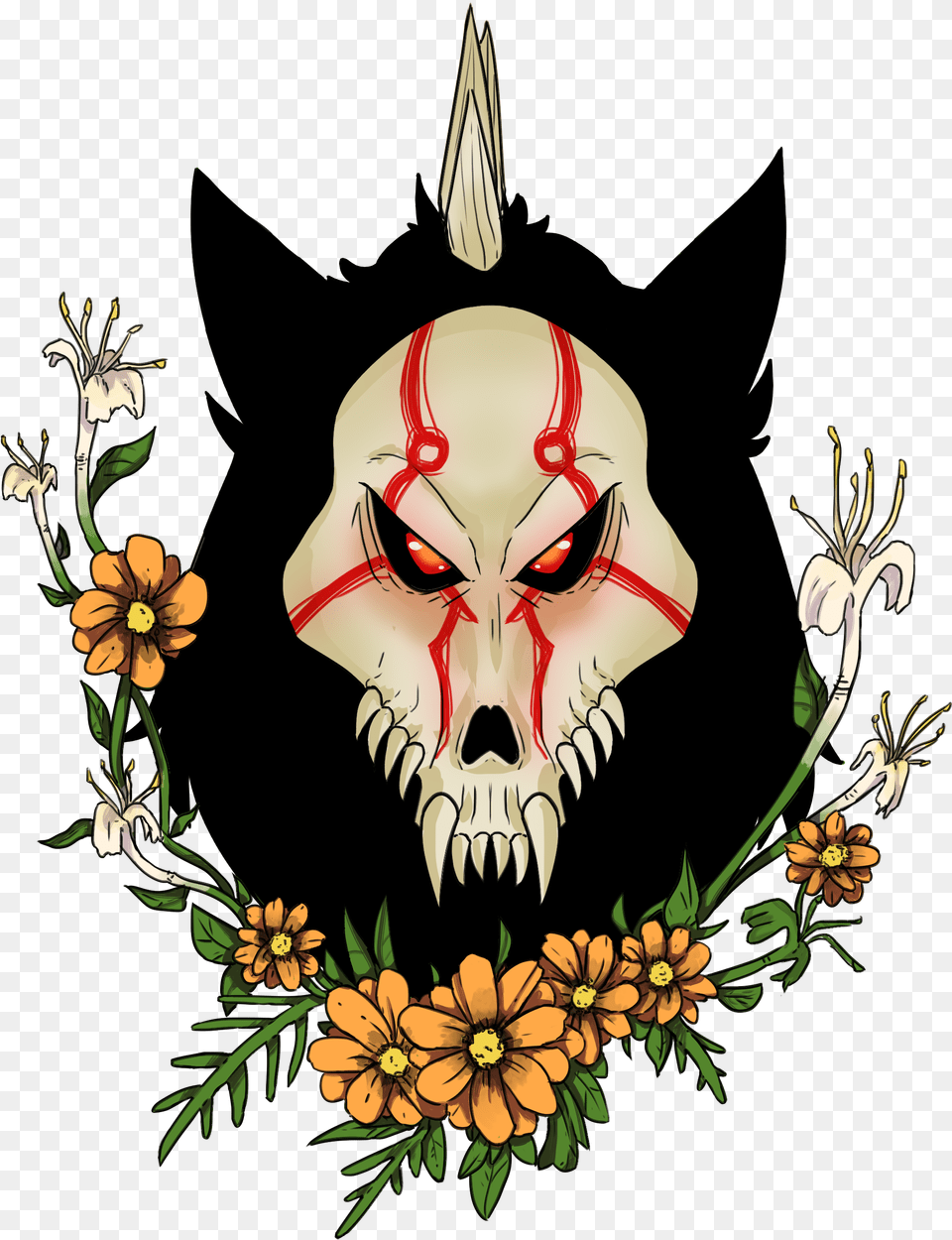 Rwby Floral Beowolf Illustration, Graphics, Art, Pattern, Person Free Transparent Png