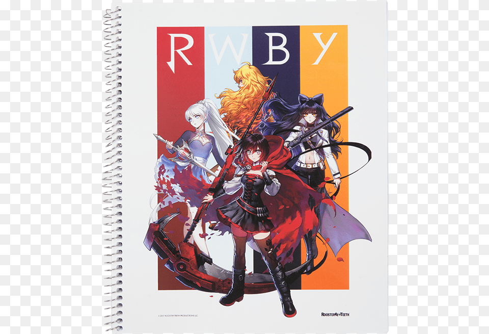 Rwby Ready For Action Spiral Notebook Rwby Volume 4 Blu Ray Dvd, Book, Comics, Publication, Adult Free Png