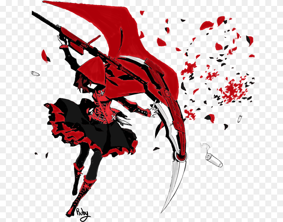 Rwby Ruby, Sword, Weapon, Person, Dancing Png Image