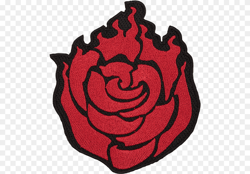 Rwby Ruby Rose Emblem Cosplay Patch Clipart Download Rwby Ruby Rose Black And White, Flower, Home Decor, Plant, Rug Free Transparent Png