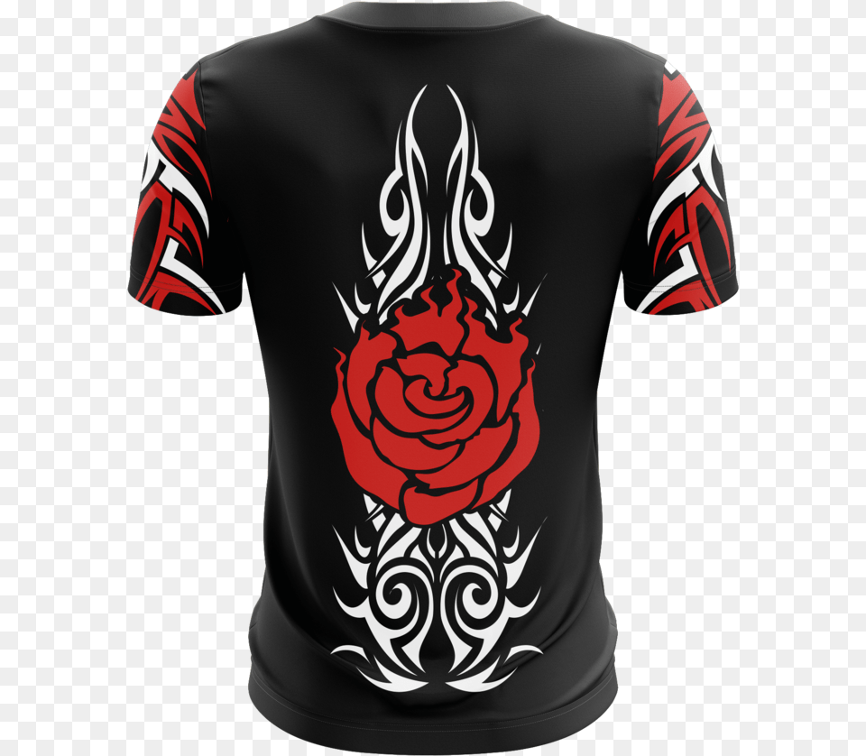 Rwby Ruby Rose Symbol Unisex 3d T Shirt Fullprinted Rwby Shirts Long Sleeve, Clothing, T-shirt, Flower, Plant Png Image