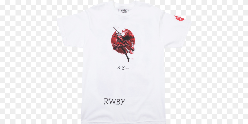 Rwby The Manga Ruby Fight White Tee Deadpool, Clothing, Shirt, T-shirt, Stain Png Image