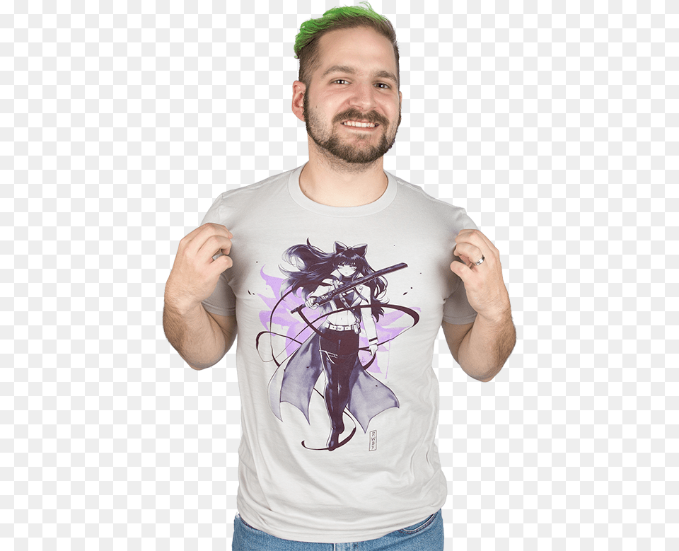 Rwby Vintage Blake Belladonna Tee Rwby Vintage Blake Illustration, Clothing, T-shirt, Adult, Male Free Png