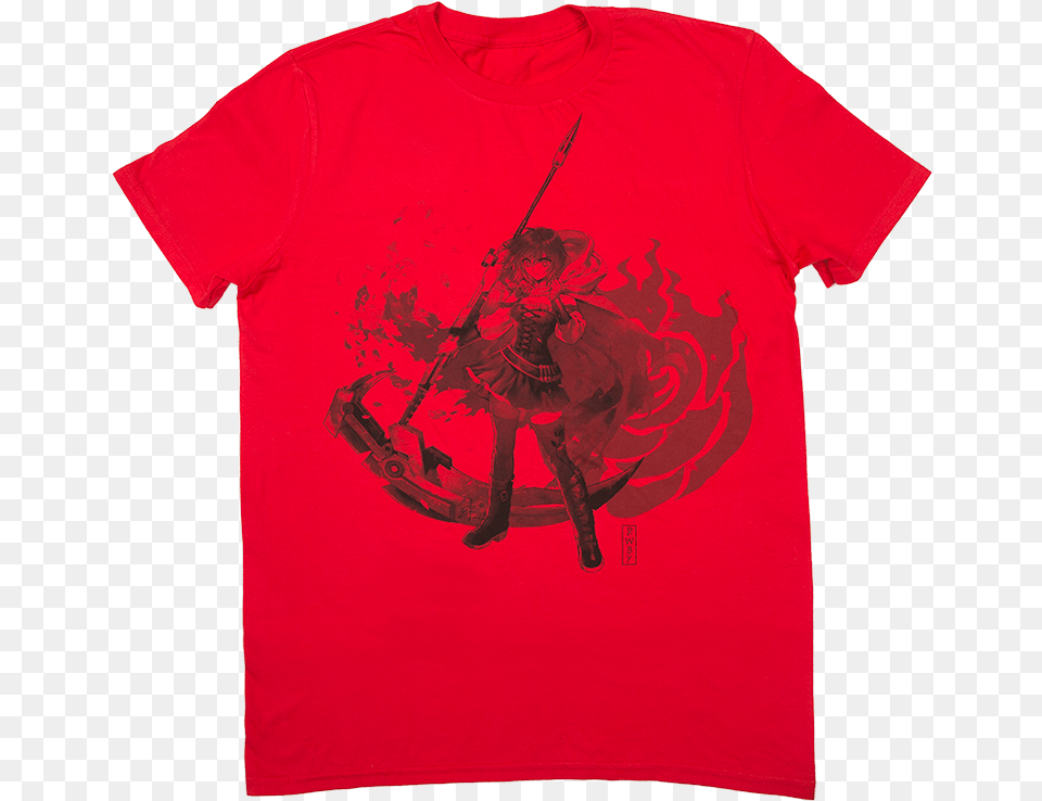 Rwby Vintage Ruby Rose Tee Rwby Ruby Rose T Shirt, Clothing, T-shirt, Adult, Male Png Image