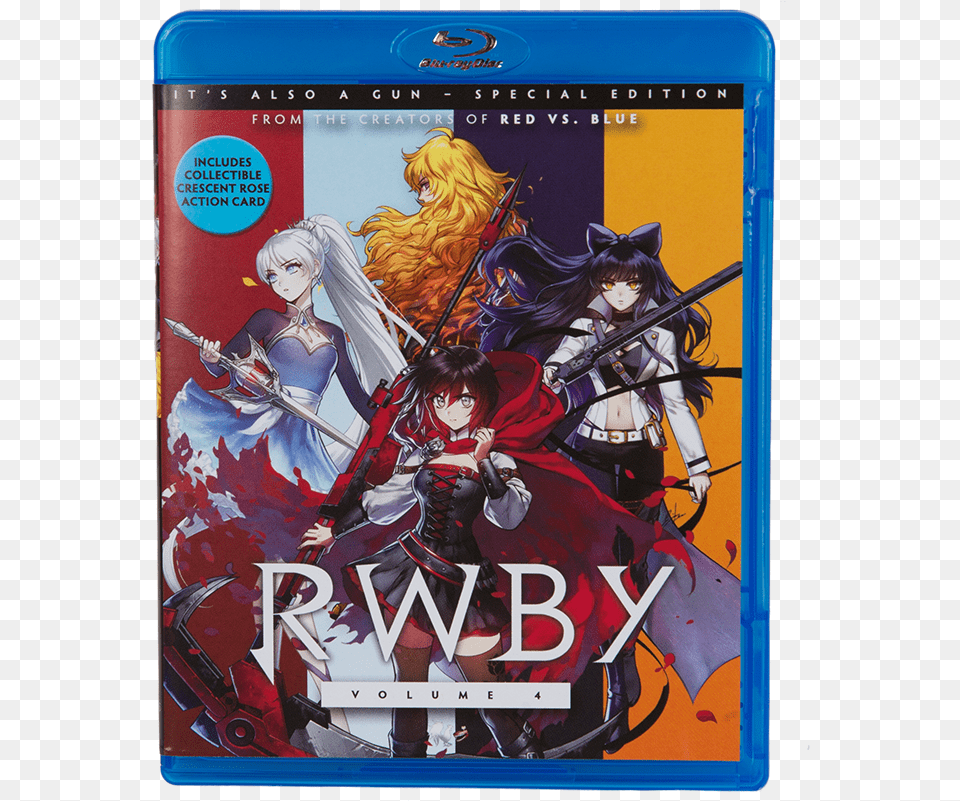 Rwby Volume 4 Blu Ray Dvd Special Edition Combo Pack Rwby Volume 4 Blu Ray, Book, Comics, Publication, Adult Png Image