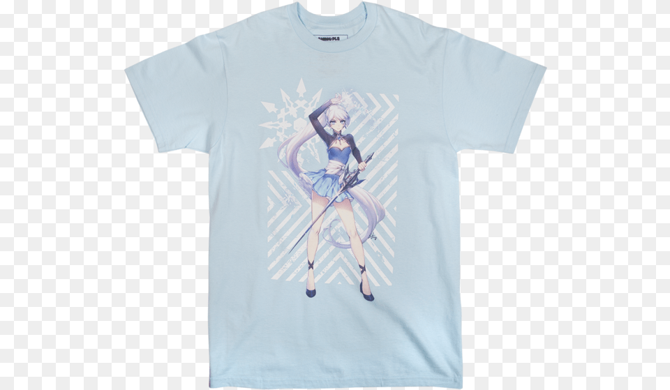 Rwby Weiss Schnee Tee Active Shirt, Clothing, T-shirt, Person, Teen Png Image