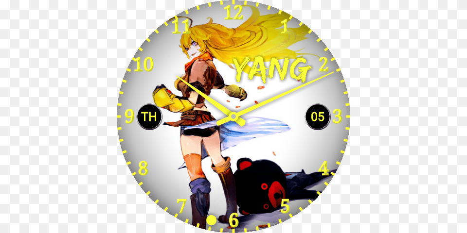 Rwby Yang Yang Xiao Long Bb, Analog Clock, Clock, Adult, Female Free Png Download