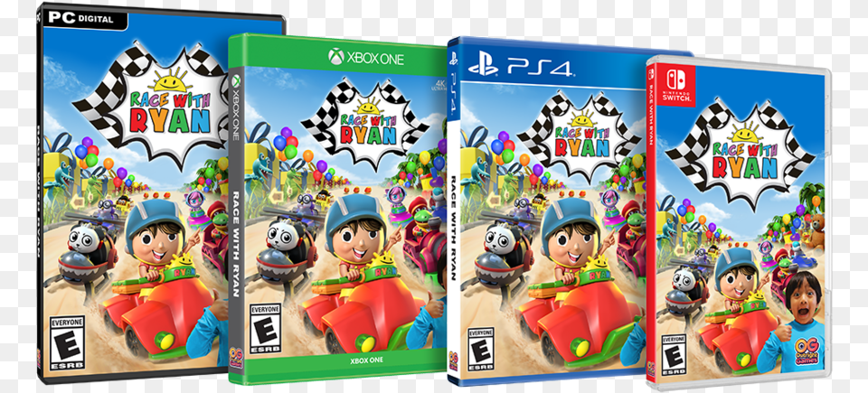 Rwr Us Pc Xb1 Ps4 Ns Nds Race With Ryan Game, Book, Publication, Comics, Person Free Png